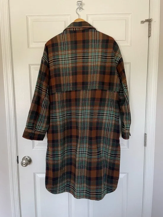 Sotola plaid coat🧥 medium - Picture 7 of 12